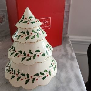 Lenox Christmas Tree Cookie Jar